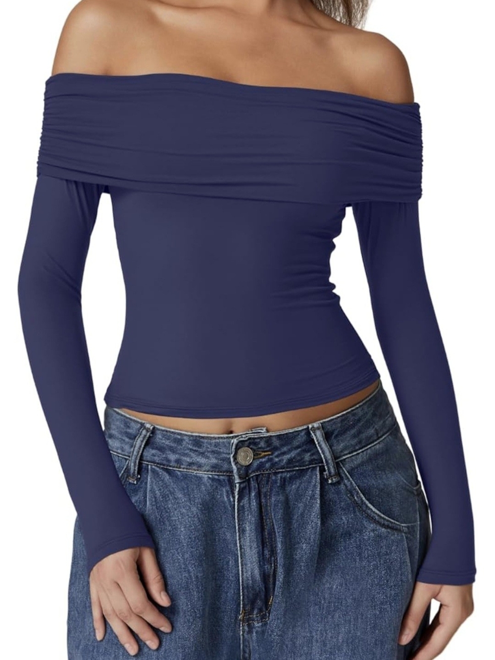 Off Shoulder Slim Fit Top #1303